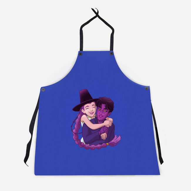 Kpop Couple-Unisex-Kitchen-Apron-DoOomcat