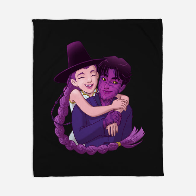 Kpop Couple-None-Fleece-Blanket-DoOomcat