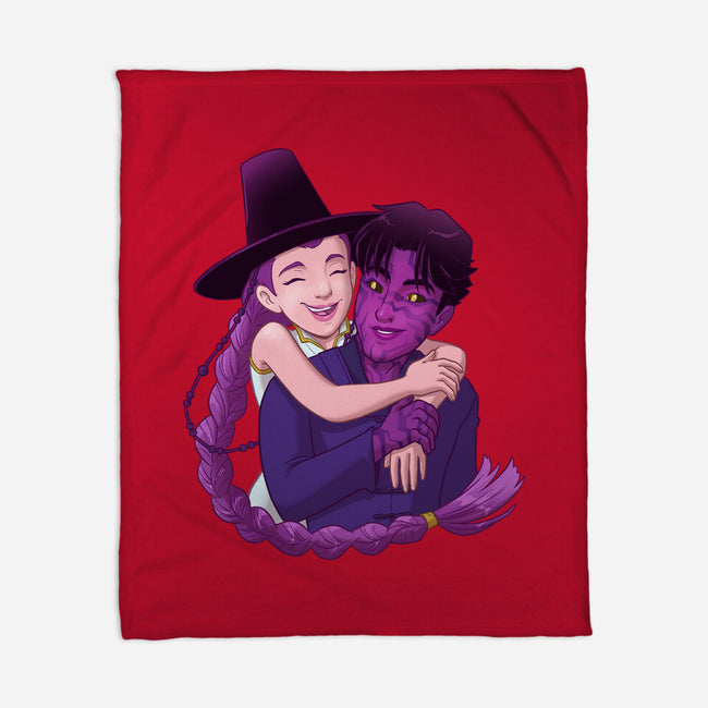 Kpop Couple-None-Fleece-Blanket-DoOomcat