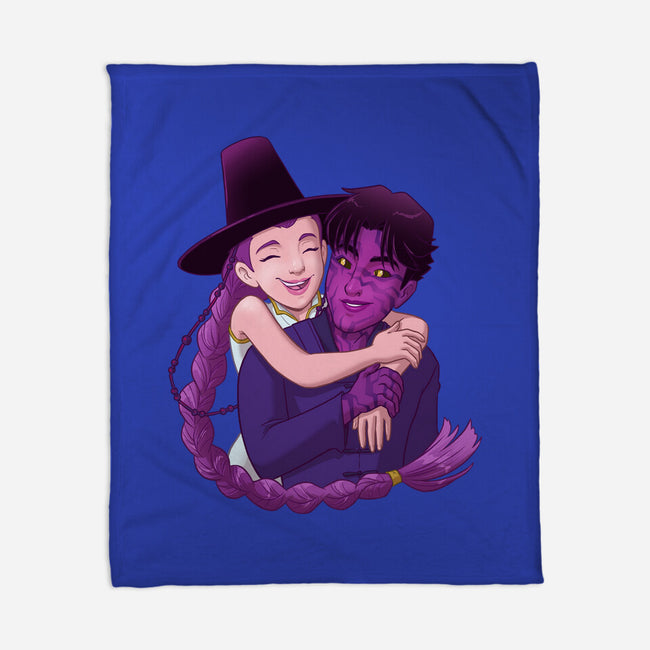 Kpop Couple-None-Fleece-Blanket-DoOomcat