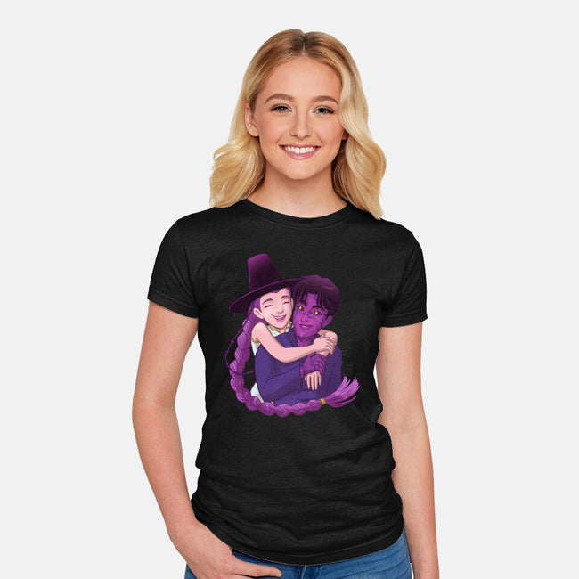 Kpop Couple-Womens-Fitted-Tee-DoOomcat