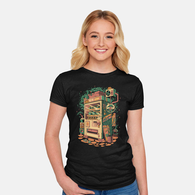 Plants Vending Machine-Womens-Fitted-Tee-ilustrata