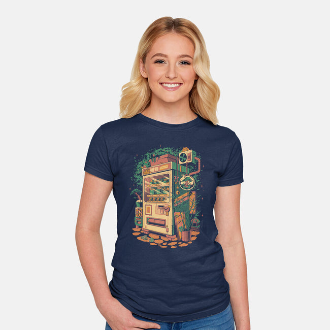 Plants Vending Machine-Womens-Fitted-Tee-ilustrata