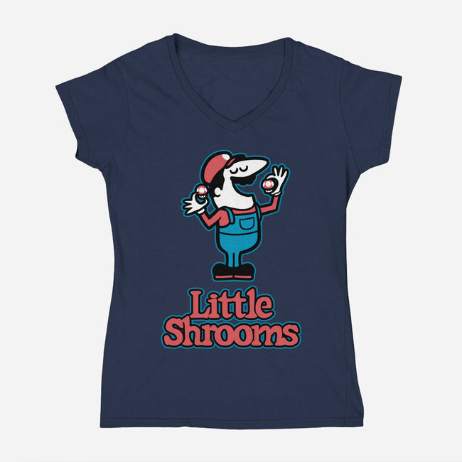 Little Mushrooms Game Food-Womens-V-Neck-Tee-Studio Mootant