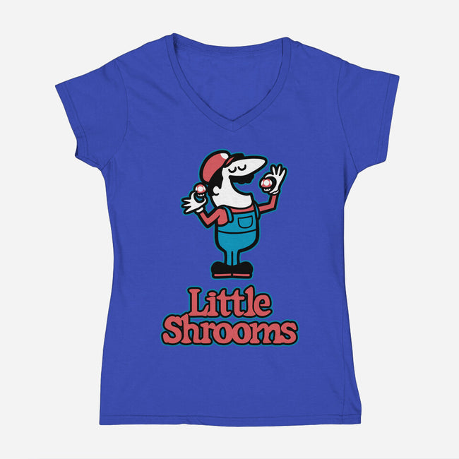 Little Mushrooms Game Food-Womens-V-Neck-Tee-Studio Mootant