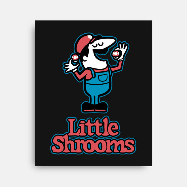 Little Mushrooms Game Food-None-Stretched-Canvas-Studio Mootant