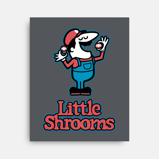 Little Mushrooms Game Food-None-Stretched-Canvas-Studio Mootant