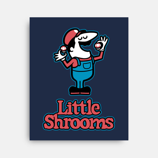 Little Mushrooms Game Food-None-Stretched-Canvas-Studio Mootant