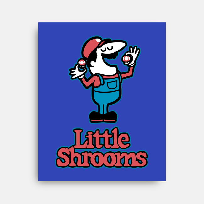 Little Mushrooms Game Food-None-Stretched-Canvas-Studio Mootant