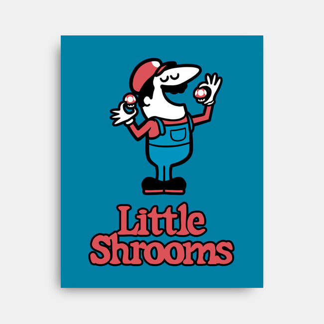 Little Mushrooms Game Food-None-Stretched-Canvas-Studio Mootant