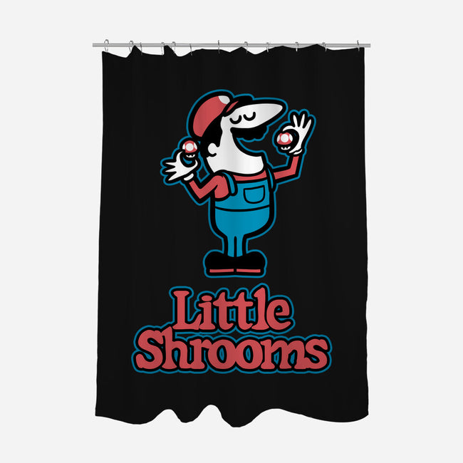 Little Mushrooms Game Food-None-Polyester-Shower Curtain-Studio Mootant
