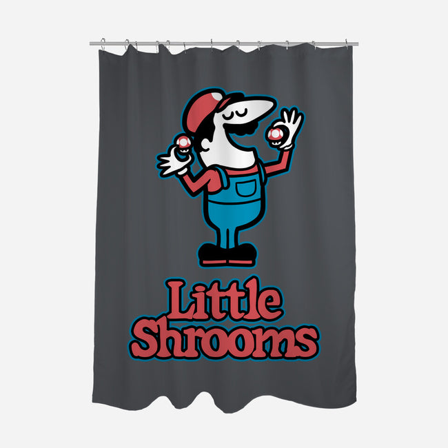 Little Mushrooms Game Food-None-Polyester-Shower Curtain-Studio Mootant