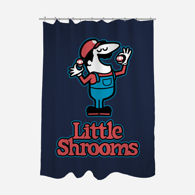 Little Mushrooms Game Food-None-Polyester-Shower Curtain-Studio Mootant