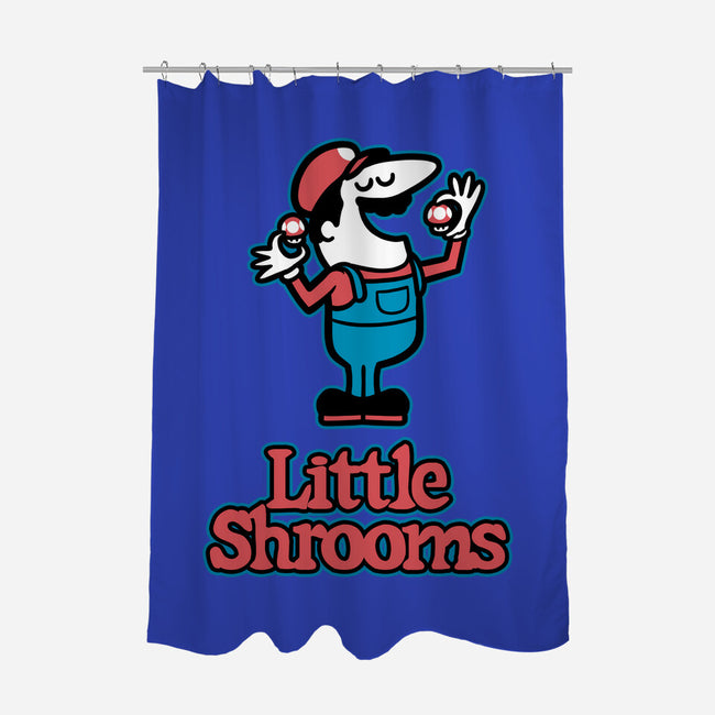 Little Mushrooms Game Food-None-Polyester-Shower Curtain-Studio Mootant