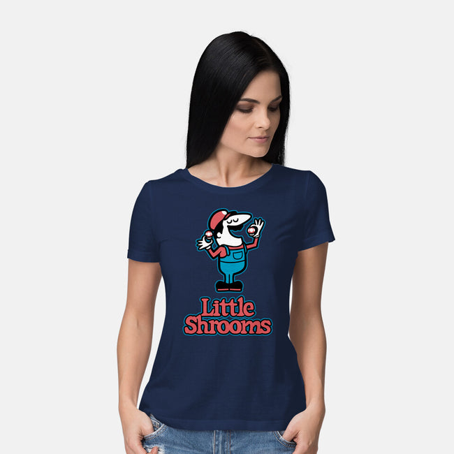 Little Mushrooms Game Food-Womens-Basic-Tee-Studio Mootant