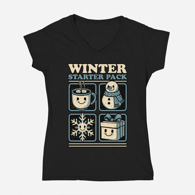Winter Stater Pack-Womens-V-Neck-Tee-Studio Mootant