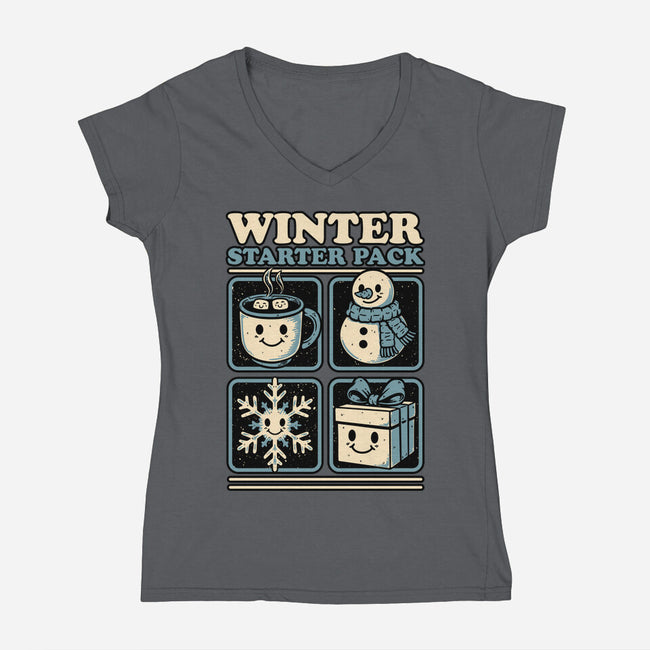 Winter Stater Pack-Womens-V-Neck-Tee-Studio Mootant