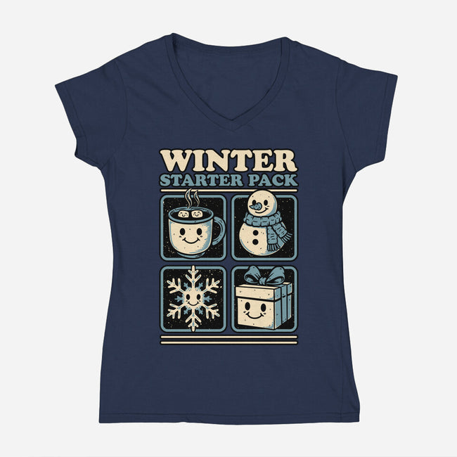 Winter Stater Pack-Womens-V-Neck-Tee-Studio Mootant
