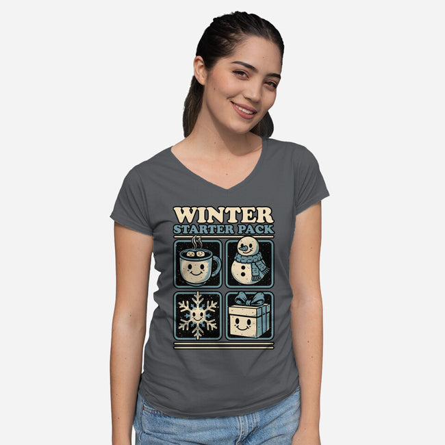 Winter Stater Pack-Womens-V-Neck-Tee-Studio Mootant