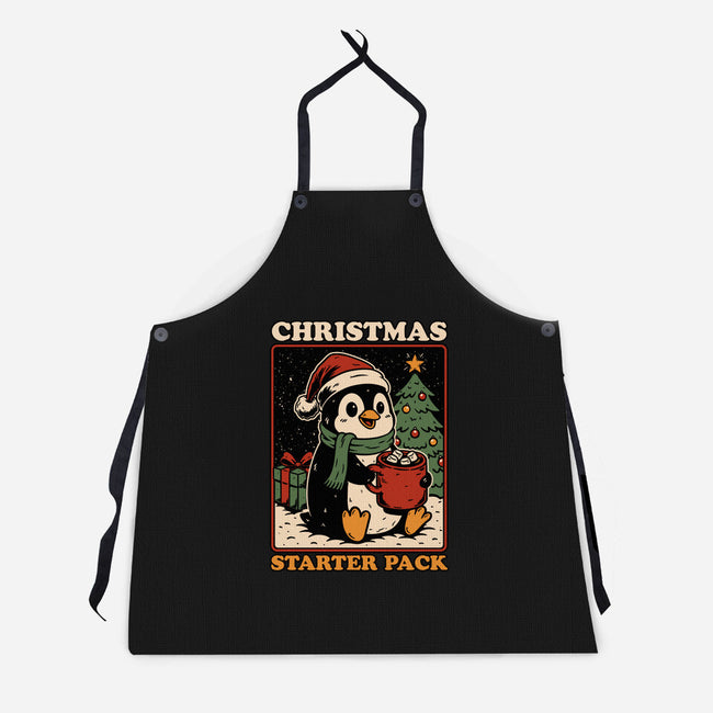 Christmas Penguin Starter Pack-Unisex-Kitchen-Apron-Studio Mootant