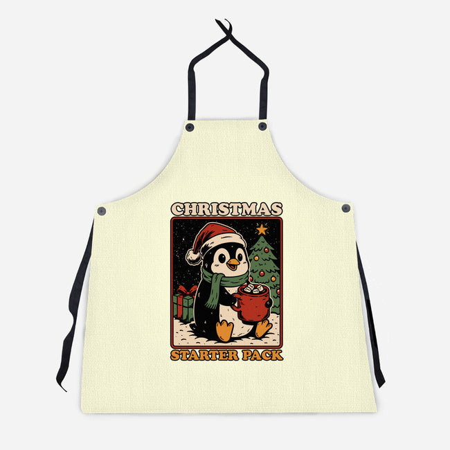Christmas Penguin Starter Pack-Unisex-Kitchen-Apron-Studio Mootant