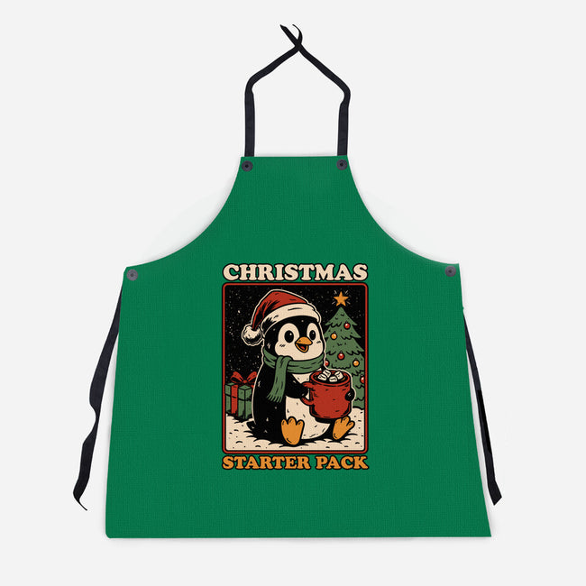 Christmas Penguin Starter Pack-Unisex-Kitchen-Apron-Studio Mootant