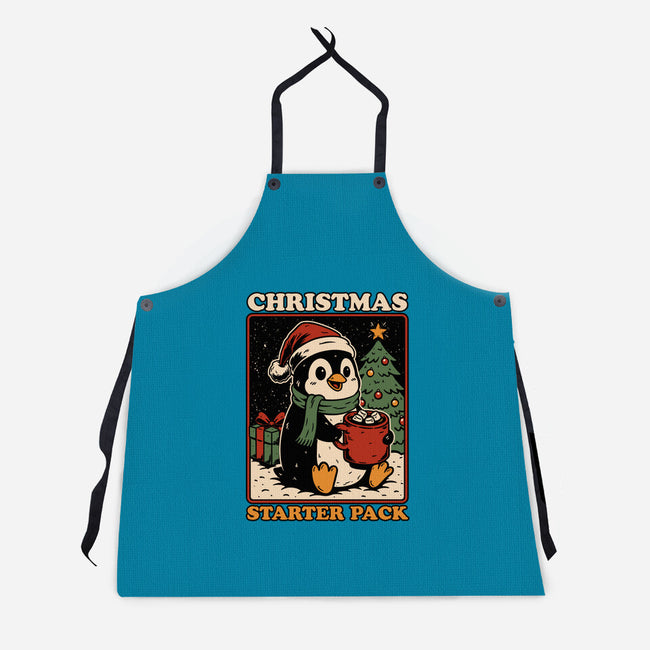 Christmas Penguin Starter Pack-Unisex-Kitchen-Apron-Studio Mootant
