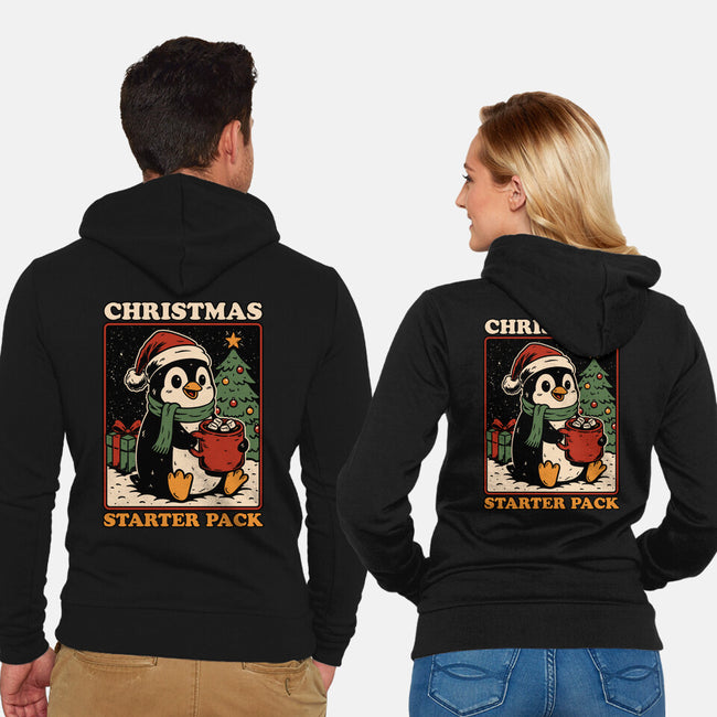 Christmas Penguin Starter Pack-Unisex-Zip-Up-Sweatshirt-Studio Mootant