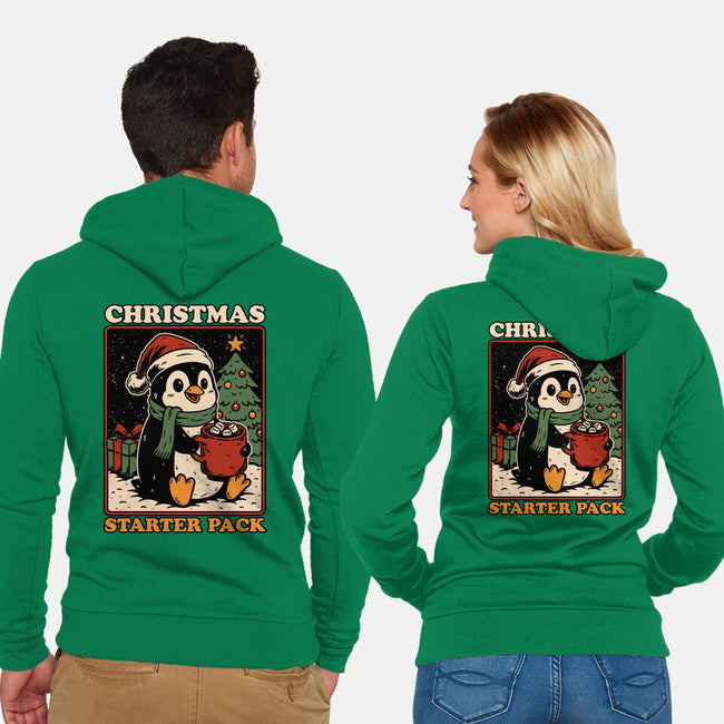 Christmas Penguin Starter Pack-Unisex-Zip-Up-Sweatshirt-Studio Mootant