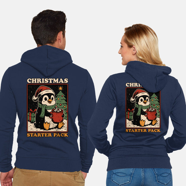 Christmas Penguin Starter Pack-Unisex-Zip-Up-Sweatshirt-Studio Mootant