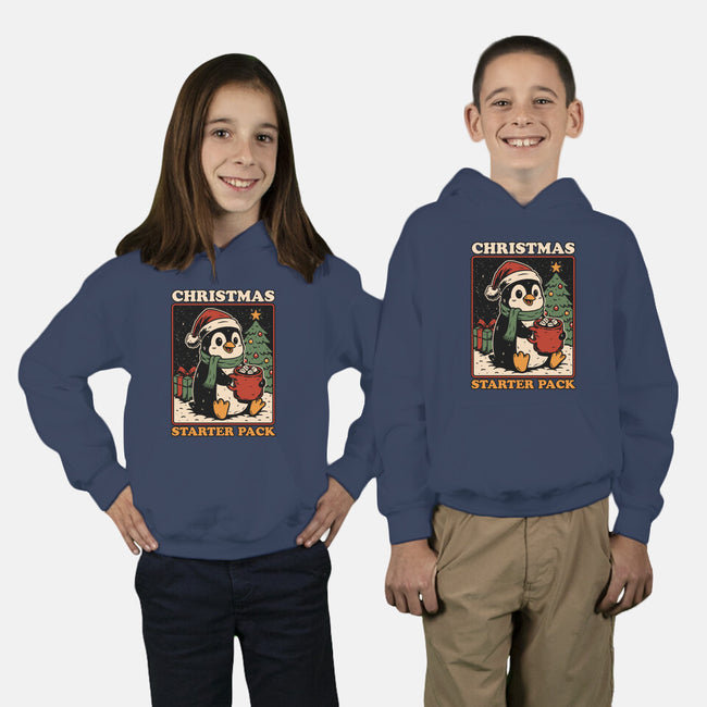 Christmas Penguin Starter Pack-Youth-Pullover-Sweatshirt-Studio Mootant