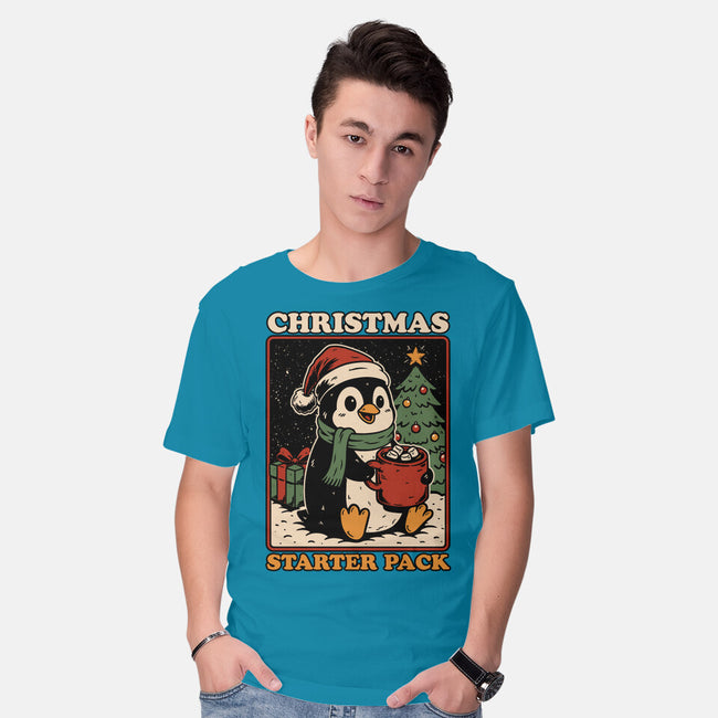 Christmas Penguin Starter Pack-Mens-Basic-Tee-Studio Mootant