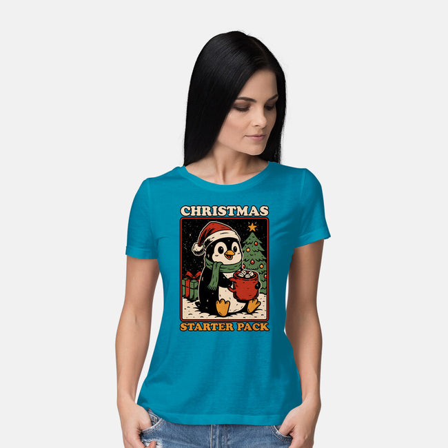 Christmas Penguin Starter Pack-Womens-Basic-Tee-Studio Mootant