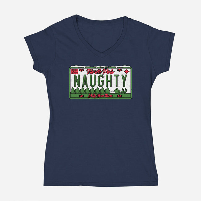 Christmas License Plate-Womens-V-Neck-Tee-Studio Mootant