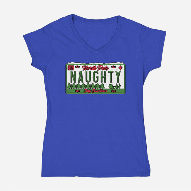 Christmas License Plate-Womens-V-Neck-Tee-Studio Mootant