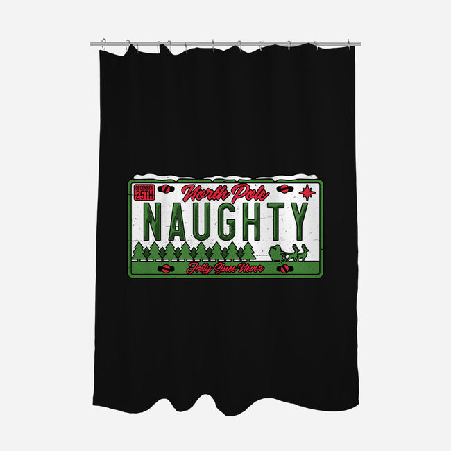 Christmas License Plate-None-Polyester-Shower Curtain-Studio Mootant