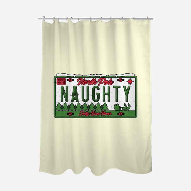 Christmas License Plate-None-Polyester-Shower Curtain-Studio Mootant