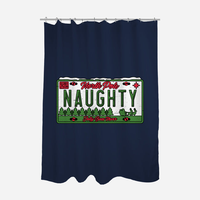 Christmas License Plate-None-Polyester-Shower Curtain-Studio Mootant