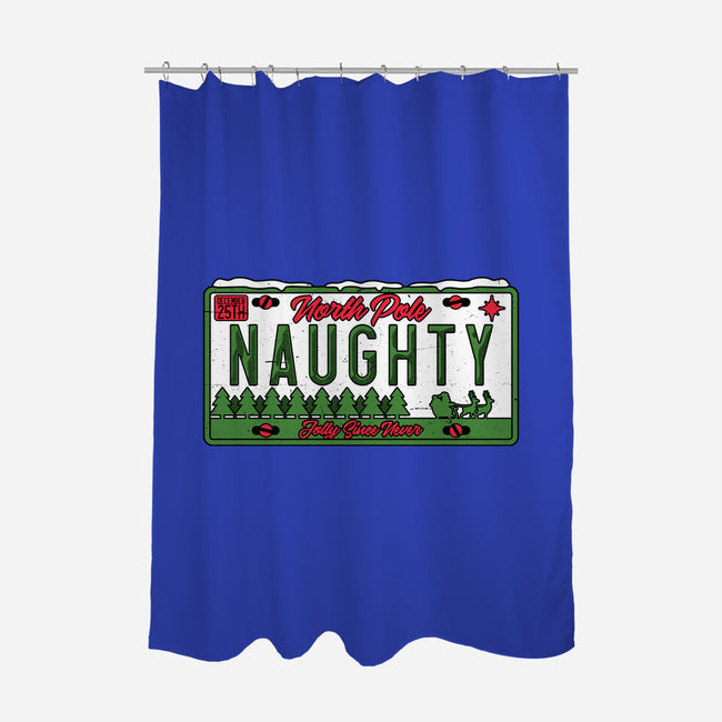 Christmas License Plate-None-Polyester-Shower Curtain-Studio Mootant