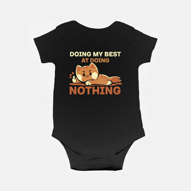 Doing My Best At Doing Nothing-Baby-Basic-Onesie-TechraNova
