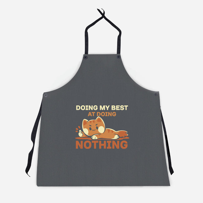 Doing My Best At Doing Nothing-Unisex-Kitchen-Apron-TechraNova