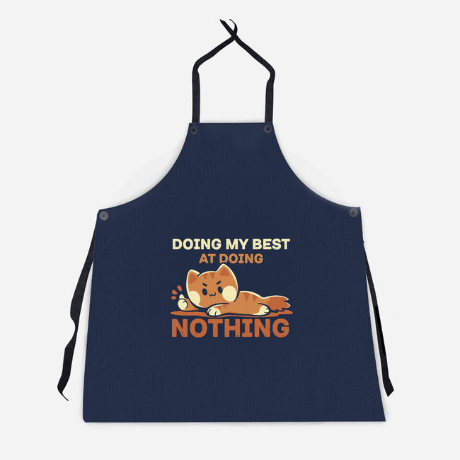 Doing My Best At Doing Nothing-Unisex-Kitchen-Apron-TechraNova
