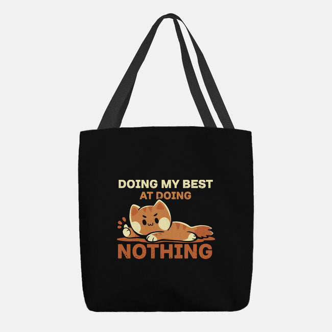 Doing My Best At Doing Nothing-None-Basic Tote-Bag-TechraNova