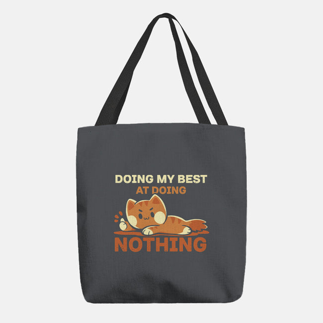 Doing My Best At Doing Nothing-None-Basic Tote-Bag-TechraNova