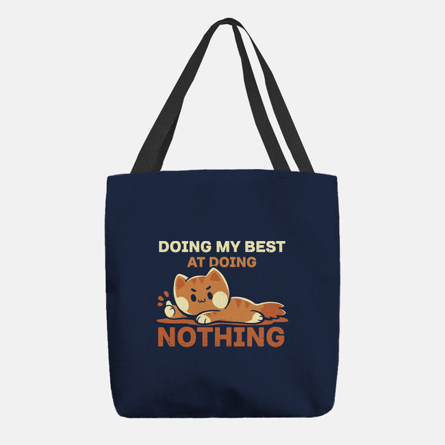 Doing My Best At Doing Nothing-None-Basic Tote-Bag-TechraNova