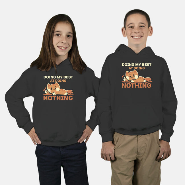 Doing My Best At Doing Nothing-Youth-Pullover-Sweatshirt-TechraNova
