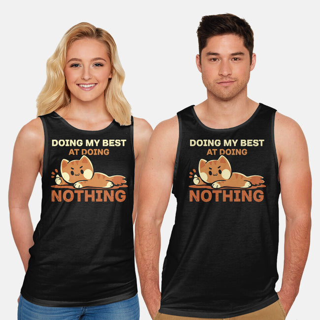 Doing My Best At Doing Nothing-Unisex-Basic-Tank-TechraNova
