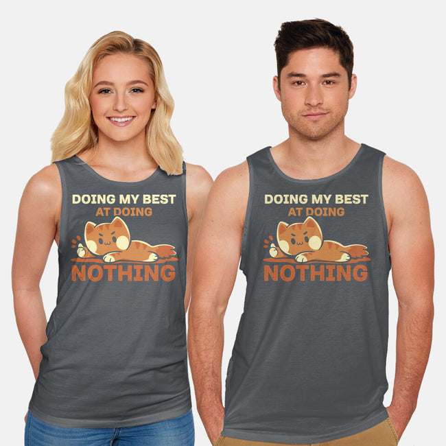Doing My Best At Doing Nothing-Unisex-Basic-Tank-TechraNova
