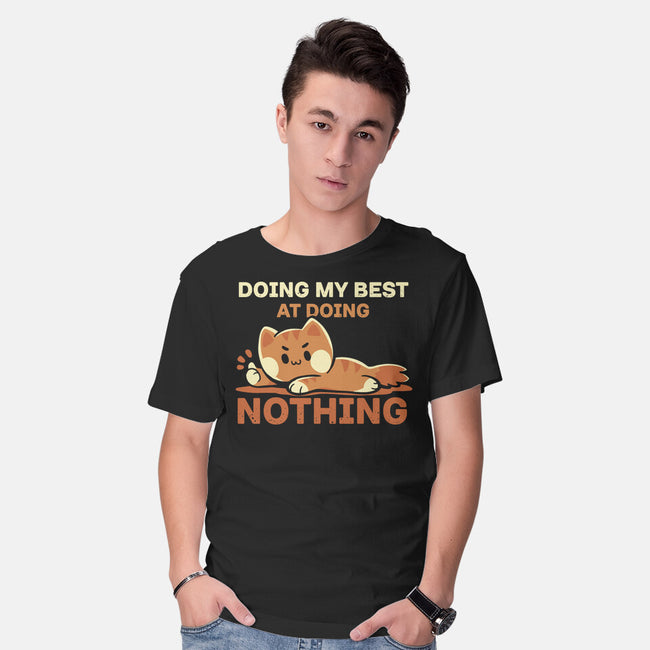 Doing My Best At Doing Nothing-Mens-Basic-Tee-TechraNova