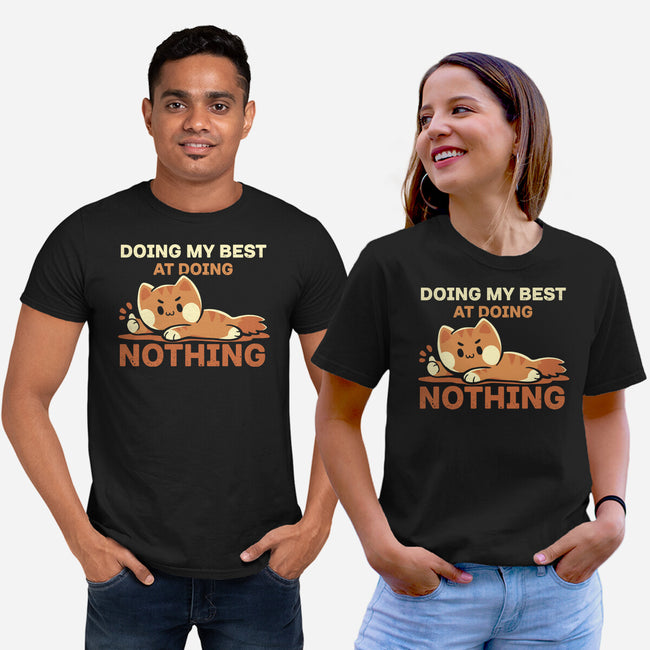 Doing My Best At Doing Nothing-Unisex-Basic-Tee-TechraNova
